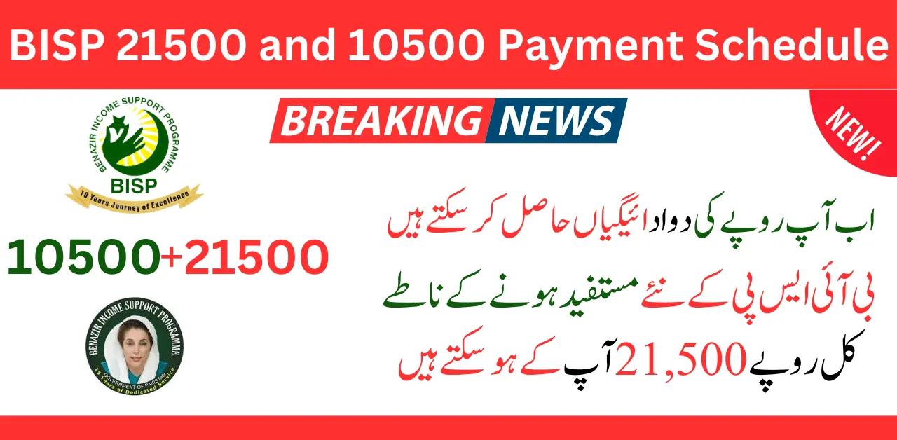 BISP 21500 and 10500 Payment Schedule: What You Need To Know