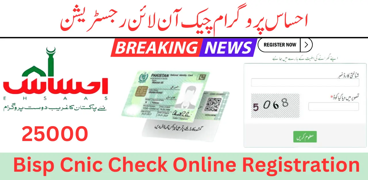 8171 Ehsaas Program 25000 Bisp Cnic Check Online & Registration